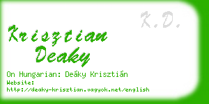 krisztian deaky business card
