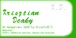 krisztian deaky business card